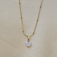 שרשרת לב ורוד