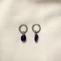 עגילי Amethyst Drop