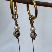 עגילי ג׳ספר פנינה