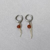 עגילי פנינה שרשרת