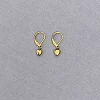 עגילי לב זהב קלאסיים