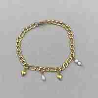 צמיד רגל חוליות לב