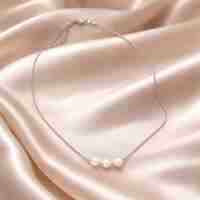 שרשרת כסף פנינים