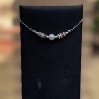 שרשרת צדפים פנינה כסף