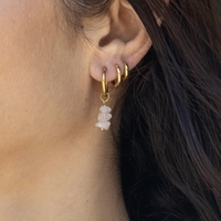 עגילי רוז קוורץ