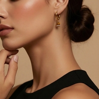 עגילי ג׳ספר חום