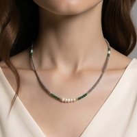 שרשרת Gray Green Pearl