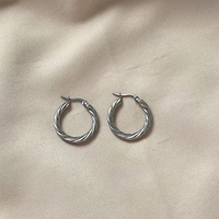 עגילי Silver Twist