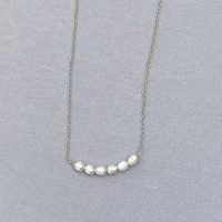 שרשרת כסף פנינים