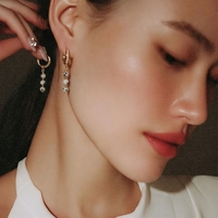 עגילי Grey Jasper Drop