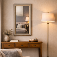 מראה וינטג' בעיצוב אפור-חום