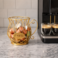 מתקן קפסולות קפה זהב יוקרתי למטבח