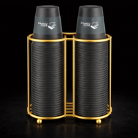 מתקן לכוסות נייר בעיצוב יוקרתי בגימור זהב מט