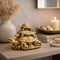 פסל נוי צב זהב קטן לבית