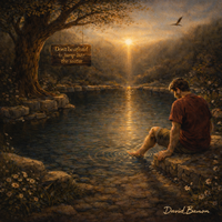 תמונה קנבס אומנותי האומץ לקפוץ למים