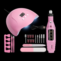סט מניקור ופדיקור מקצועי ביתי עם מנורת UV