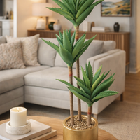 עציץ מלאכותי יוקרתי בגימור זהב