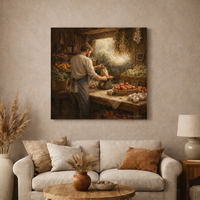 תמונה קנבס אומנותי איש הירקות