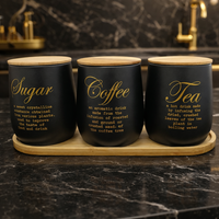 סט קפה סוכר תה יוקרתי למטבח