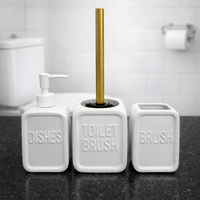 סט אמבטיה יוקרתי לבן