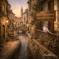 תמונת קנבס אומנותית הצעד הראשון