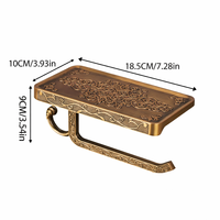 מתקן נייר טואלט רטרו זהב עתיק