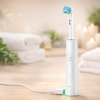 מברשת שיניים חשמלית נטענת + 4 ראשים