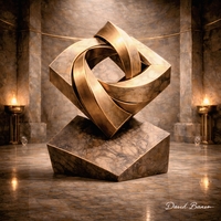 תמונת קנבס יוקרתית לבית סלון – פסל מופשט