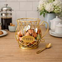 מתקן קפסולות קפה זהב יוקרתי למטבח