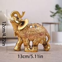 פיל האושר – פסל נוי מוזהב לבית