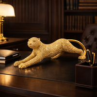 פסל נמר זהב יוקרתי לעיצוב הבית