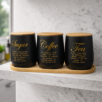 סט קפה סוכר תה יוקרתי למטבח