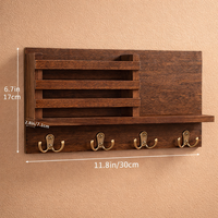 מתלה מפתחות מעץ לקיר מעוצב