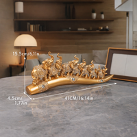 פסל פילים זהב לעיצוב הבית