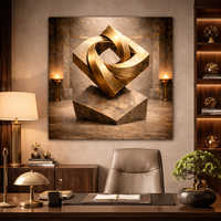 תמונת קנבס יוקרתית לבית סלון – פסל מופשט