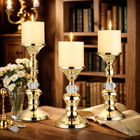 פמוטים זהב לנרות סט 3 חלקים