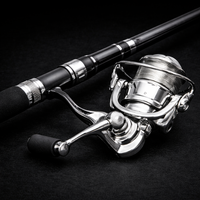 חכה רולר ז׳ירז׳ור שחור שתי חלקים – כולל רולר וחוט