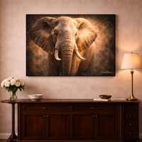 תמונת קנבס אומנותית דיוקן פיל אפריקאי
