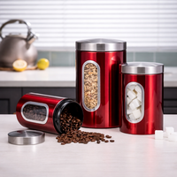 סט קופסאות אחסון נירוסטה למטבח