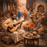 תמונת קנבס  צלילי מרוקו העתיקה