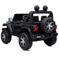 גיפ רנגלר רוביקון שחור 12v מושב זוגי מרופד