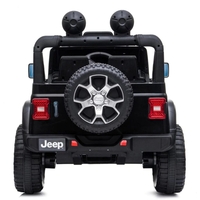 גיפ רנגלר רוביקון שחור 12v מושב זוגי מרופד