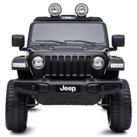 גיפ רנגלר רוביקון שחור 12v מושב זוגי מרופד