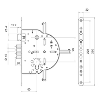 מנעול חבוי לדלתות פלדה multilock