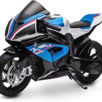 אופנוע BMW HP4 ספורט לילדים 12V עם בולם זעזועים צבע כחול