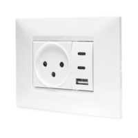 מסגרת BE לבן 3 מודול ניסקו סוויץ