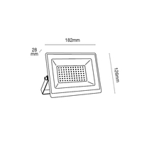 לד הצפה שחור GLOBALUX 5700K IP65 50W יורולוקס