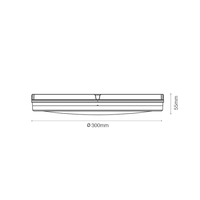 צמוד תקרה 40W לבן יורולוקס - גוון תאורה מתכוונן - IP65 - קוטר 30 ס''מ