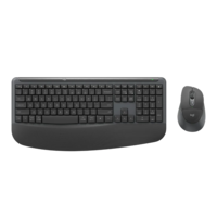 מקלדת ועכבר אלחוטיים דגם Signature Comfort Plus MK880 בצבע אפור כהה מבית Logitech
