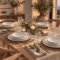 כלי הגשה+סלטים  Crystal White